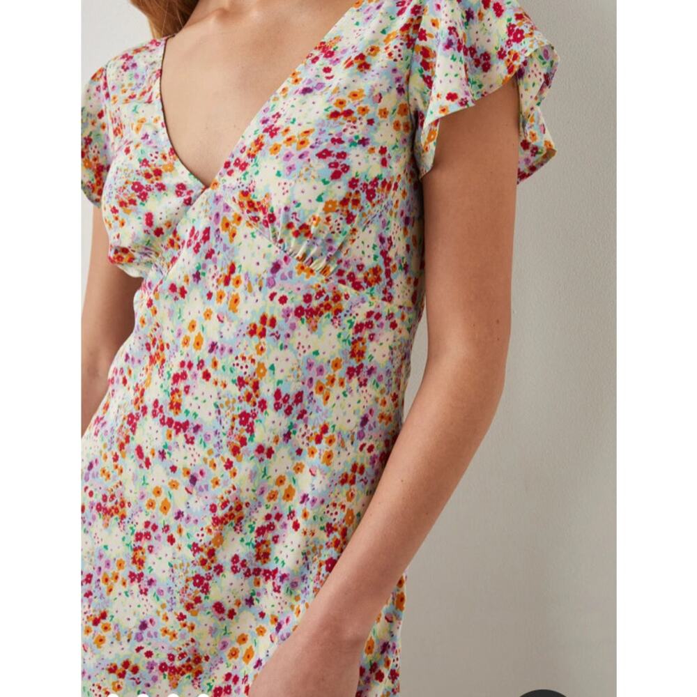 Revolve Rails Gigi Fleur Floral Sun Dress Flutter Sleeves L - Picture 2 of 14